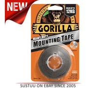 Gorilla Adhesive Heavy Duty Strong Mounting Tape│Double Sided│Black 25mm x InUK