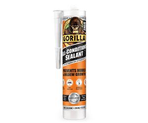 Gorilla All Conditions Sealant Clear Fast Set Waterproof Durable Silicone 295ml