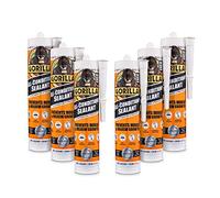 Gorilla All Conditions Sealant Silicone White 295ml (Pack of 6)