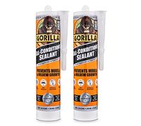 Gorilla All Conditions Silicone Sealant Clear 295ml (2 Pack)