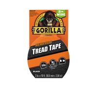 Gorilla Anti-Slip Tread Tape (50.8mm X 3.04M) Black - 2 Pack - Heavy Duty Traction Tape For Safe Steps And Ramps