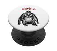 Gorilla (Ape Illustration Monkey Graphic) PopSockets Adhesive PopGrip