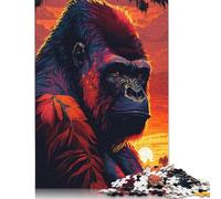 Gorilla Art Style 5 Puzzle 500 Pieces Jigsaws Wooden Puzzles for Adults & Teenager Jigsaw Puzzles for Adults Teenagers 500pcs (52x38cm)