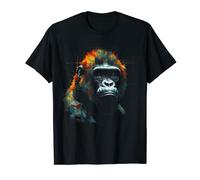Gorilla Artwork Colourful Animal Monkey Zoo Gorilla T-Shirt
