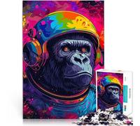 Gorilla Astronaut Space1000 Piece Puzzle For teenagers Brain intelligence challenge addictive toys Home Art Decor 38x26cm