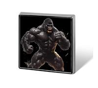 Gorilla Beast Bodybuilding Custom Lapel Pins Square Brooch Tie Suit Dress Accessories for Men Women Wedding Birthday