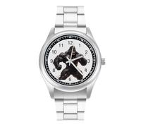 Gorilla Beast Bodybuilding Personalized Quartz Watch Stainless Steel Wrist Watches with Arabic Numerals for Men Women