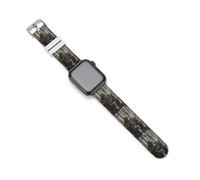 Gorilla Bigfoot Sitting On The Toilet Reading Newspaper Watch Band Compatible with Apple Watch Silicone Watch Straps Replacement Straps