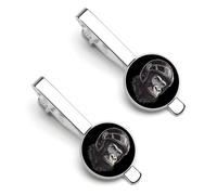 Gorilla Biker Monkey Men's Tie Clips Necktie Bar Pinch Clip Set of 2 Formal Business Wedding Accessories