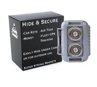 Gorilla Box Magnetic Key Holder for Under Car, Secure Spare Key Hider with 2 Strong Magnets