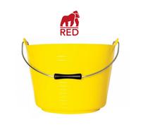 Gorilla Bucket 22L - Yellow - Moulded Handle - Builders Bucket (Red Gorilla)