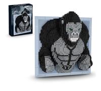 Gorilla Building Blocks Set, Primate Animal Wall Art Mini Brick Building Model Toys, 3D Jungle Orangutan Building Kit for Collectible Home Decor, Creative Present for Teens & Adults, 1814 PCS