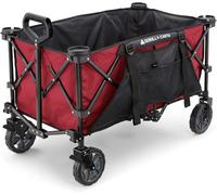 Gorilla Carts 7 Cu Feet 185L Capacity Foldable Festival Wagon - Collapsible Durable All Terrain Utility Cart - Red