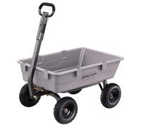 Gorilla Carts 800 Pound Capacity Heavy Duty Poly Garden Steel Dump Cart - Gray