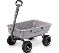 Gorilla Carts Poly Garden Dump Cart With Steel Frame Rust-Proof Poly Bed And 10-Inch Pneumatic Tires, 800 Lb, Gray