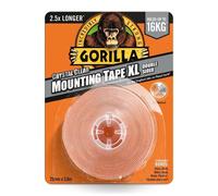 Gorilla Clear Mounting Tape XL 25mm x 3.8m | Free UK Delivery