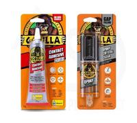 Gorilla Contact Adhesive 1X75G & Epoxy 25Ml Set - Strong, Water-Resistant Adhesives For Wood, Metal & More