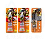 Gorilla Contact Adhesive 2x75g & Epoxy 25ml Set - Strong, Water-Resistant Adhesive Combo for Multi-Surface Repairs