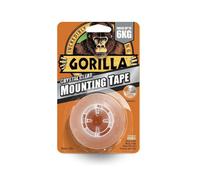 Gorilla Crystal Clear Mounting Tape (25mm x 1.5m) - 3 Pack - Heavy-Duty Double-Sided Adhesive for Secure Mounting