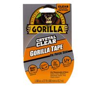 Gorilla Crystal Clear Repair Duct Tape, 1.88” x 9 yd, Clear, (Pack of 12)