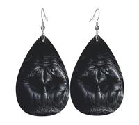 Gorilla Dangle Earrings Trendy Teardrop Dangle Faux Leather Earrings Durable Pierced Earring For Accessories Women Daily Wear