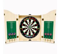 Gorilla Darts Centre Set Mdf Light Oak Cabinet Set Dartboard Inc Darts Package