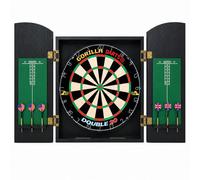 Gorilla Darts Centre Set Wooden Black Ash Cabinet Set Dartboard Inc Darts Package