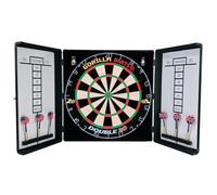 Gorilla Darts Dartboard Cabinet Aluminium Home Darts Centre With Double 20 Dartboard & Darts Package