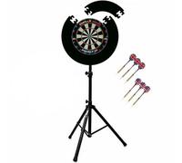 Gorilla Darts Double 20 Dartboard Puzzle Surround Set & Arrow Pro Tripod Stand (Black)