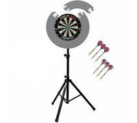 Gorilla Darts Double 20 Dartboard Puzzle Surround Set & Arrow Pro Tripod Stand (Grey)