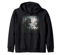 Gorilla Detective Noir City Rain Ape Fedora Zip Hoodie