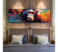 Gorilla Diamond Art Kits for Adults, 31.4x82.6 Inch/80x210 cm Large Dimond Picture Art for Wall Decor, Colored Diamond Painting Kit for Kids, DIY 5D Diamond Painting Cross Stitch for Home Decor