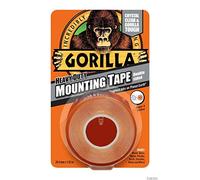 Gorilla 3044105 Double Sided Mounting Tape Clear 1.5m (2 Pack)