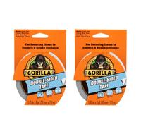 Gorilla Double-Sided Tape, 1.41" x 8 yd, Gray, (Pack of 2)