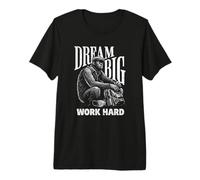 Gorilla Dream Big Work Hard Motivational Hustle Premium T-Shirt