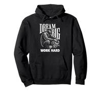 Gorilla Dream Big Work Hard Motivational Hustle Pullover Hoodie