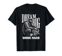 Gorilla Dream Big Work Hard Motivational Hustle T-Shirt