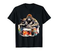 Gorilla Drumming Gorilla Playing Drums Drummer T-Shirt