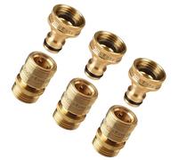 Gorilla Easy Connect Garden Hose Quick Connect Fittings ¾ Inch GHT Solid Brass Leak Proof to 200 PSI Heavy Duty