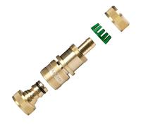 GORILLA EASY CONNECT Soaker Hose Pressure Reducer Regulator with Integrated Female Quick Connector - Includes Male Connector with 3/4 GHT Threads and Integrated 1/2 Inch Hose Barb - Solid Brass