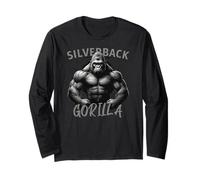 Gorilla Face Angry Growling Scary Silverback Gorilla Long Sleeve T-Shirt