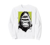 Gorilla Face Art Animal Lover Motif Jungle Cool Men Women Sweatshirt