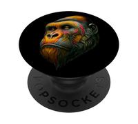 Gorilla Face Cool Colour Primate Wild Animal PopSockets Adhesive PopGrip
