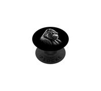 Gorilla Face Monkey Angry Growling Scary Silverback Gorilla PopSockets Adhesive PopGrip