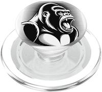 Gorilla Face Monkey Angry Growling Scary Silverback Gorilla PopSockets PopGrip for MagSafe
