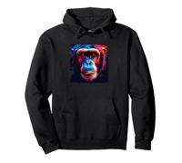 Gorilla Face Monkey Angry Growling Scary Silverback Gorilla Pullover Hoodie