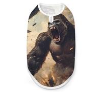 Gorilla Fighting Airships War Funny Dog Shirts Pet Sleeveless Clothes Puppy Cat T-shirts for Small to Large