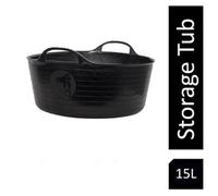 Tubtrugs Small Shallow Tub SP15GBK Black 15L