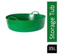 Red Gorilla Tubtrug Large Shallow Flexible Tub – 35 litre Green