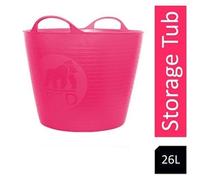Red Gorilla Medium Flexible Tubs - Pink - 26 litre